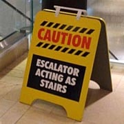 scalator warning signs