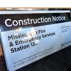 construction notice sign