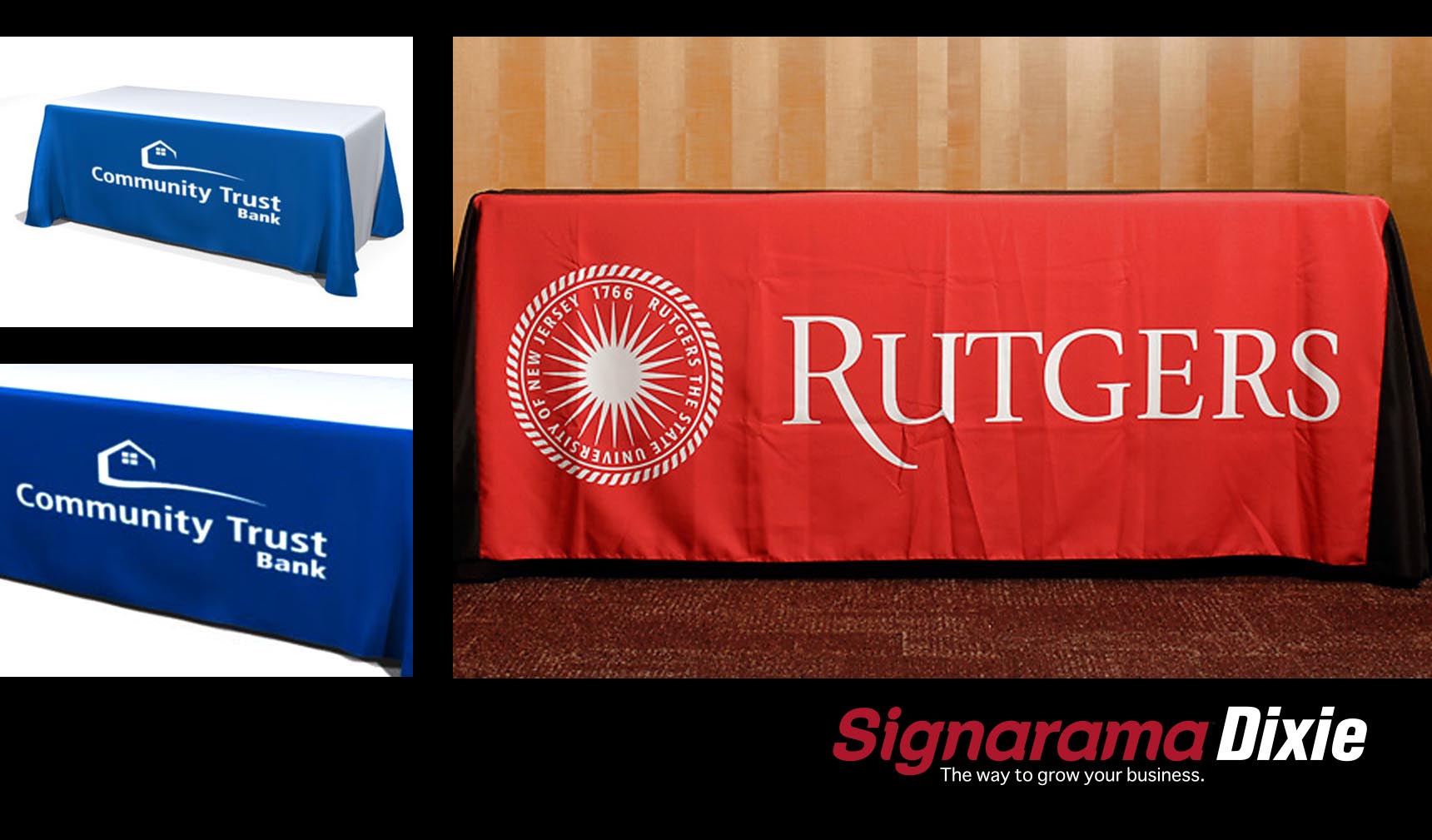table cover for tradeshow